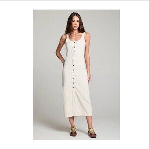 NWT Saltwater Luxe Cream Denim Dress. Size Small. Solara Midi Dress